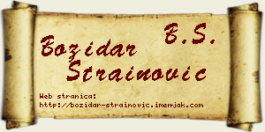 Božidar Strainović vizit kartica